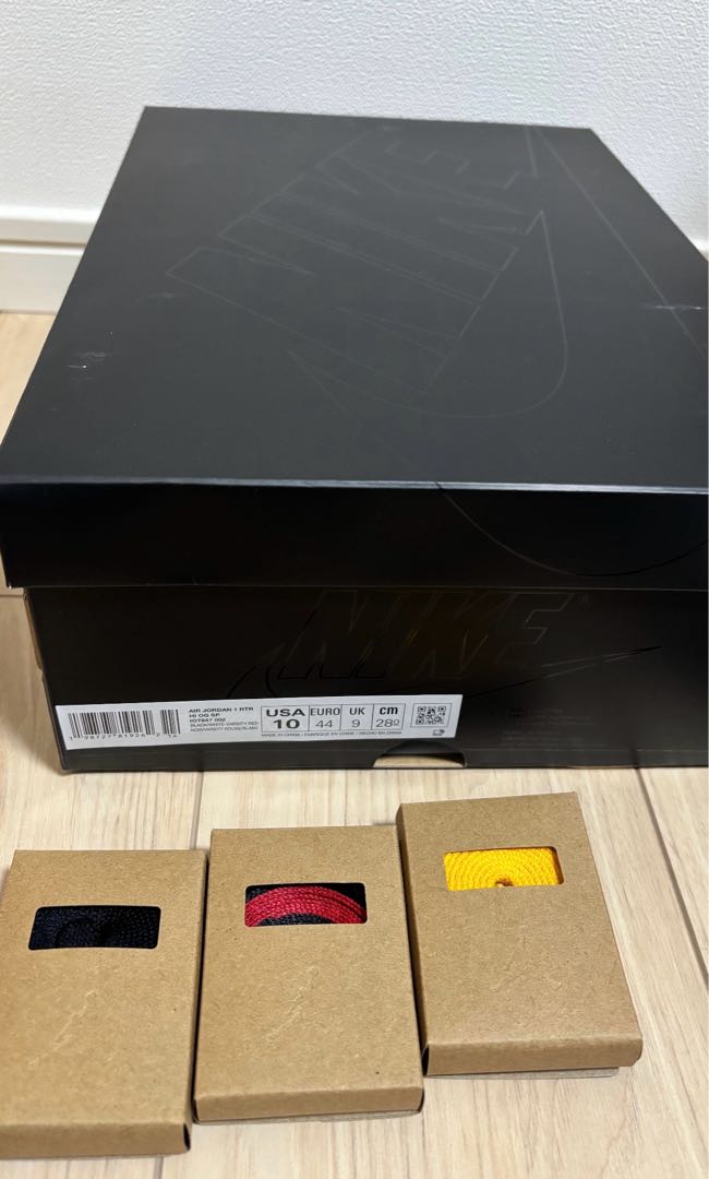 fragment design × UNION × Nike Air Jordan 1 High OG "Black/Varsity Red"  28cm