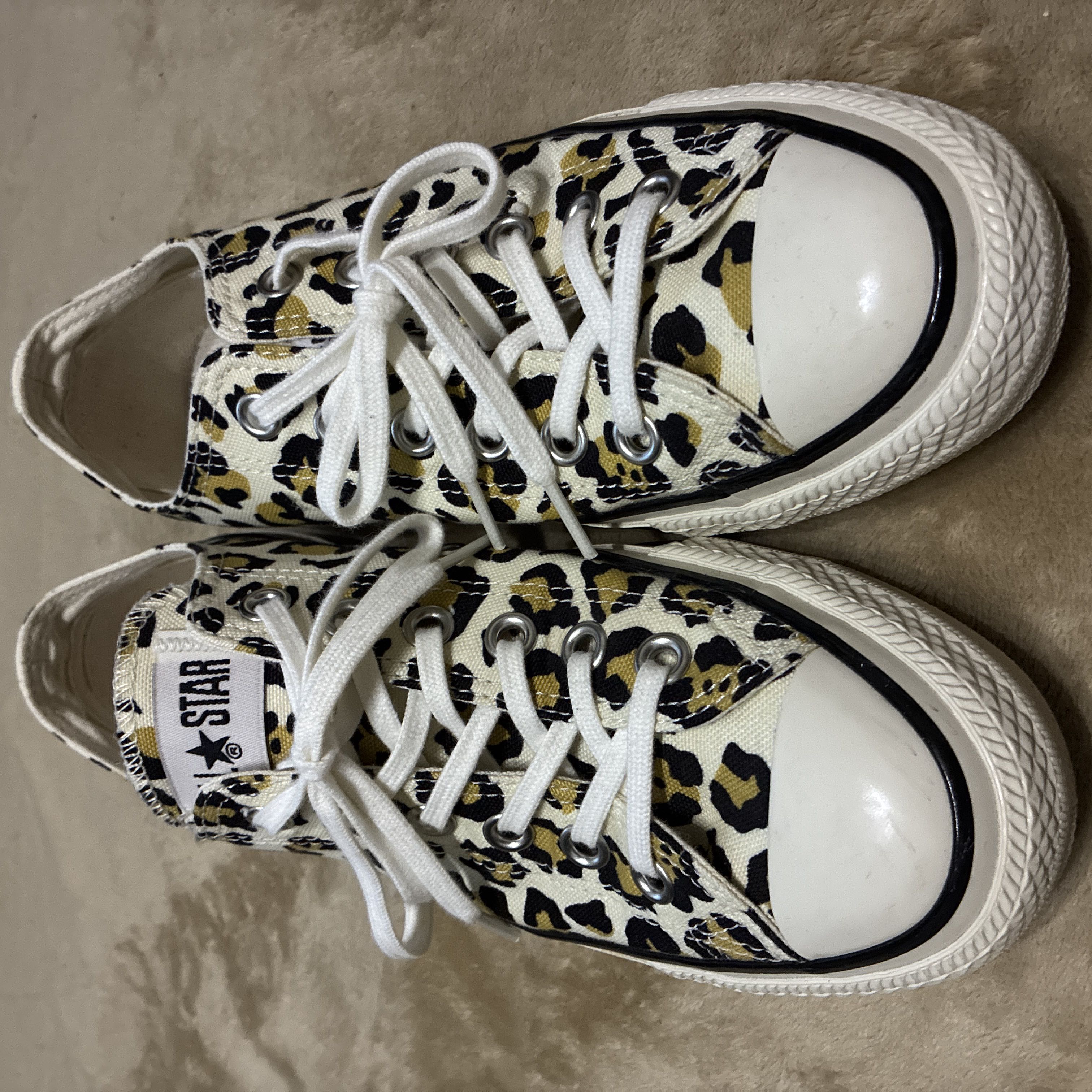 [Like-New] CONVERSE ALL STAR Leopard Low-Top 24.5 24.5cm