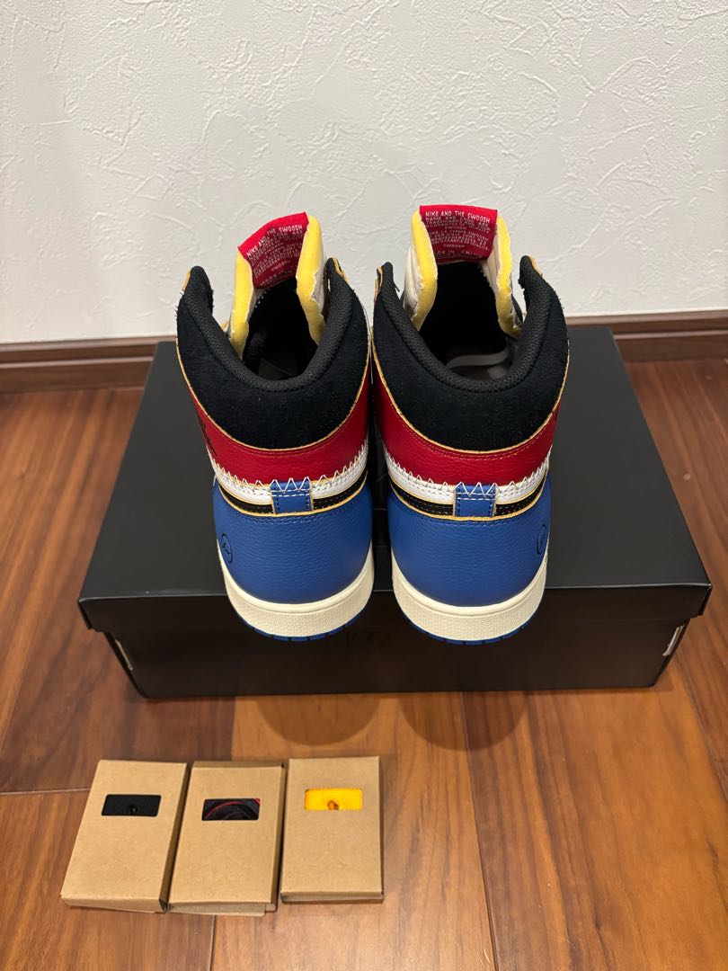 fragment design × UNION × Nike Air Jordan 1 High OG "Black/Varsity Red"  28cm