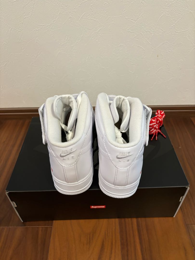 Supreme × Nike Air Force 1 Mid "White" FW24  24.5cm