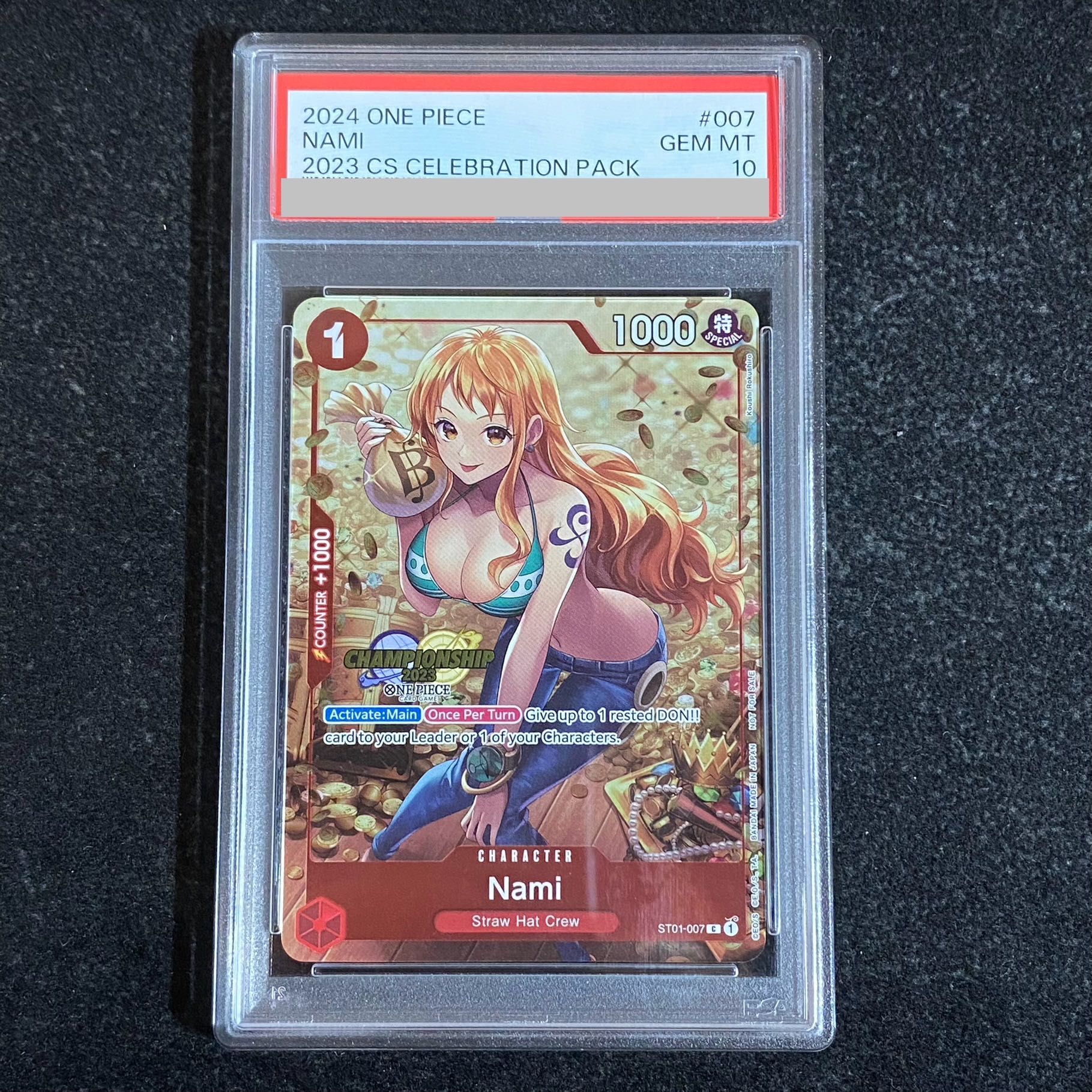 【PSA10】ナミ C パラレル チャンピオンシップ2023 英語版 PROMO ST01-007