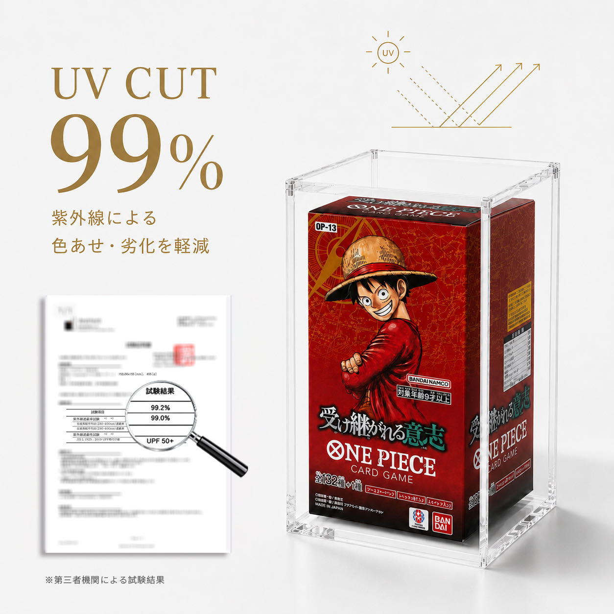 Trading Card Box Loader, UV-Protective, Acrylic, Magnetic, One Piece/Dragon Ball Size, Brand New 1BOX