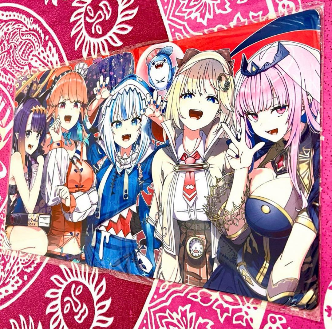 Hololive Gaurugura Sampan CakeRabbits Playmat