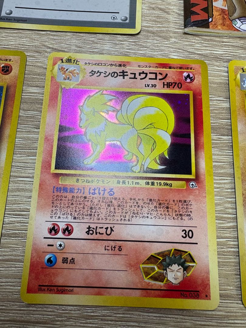 タケシ×2/タケシのキュウコン/タケシのサイドン×2(マーク有無)/取説2冊