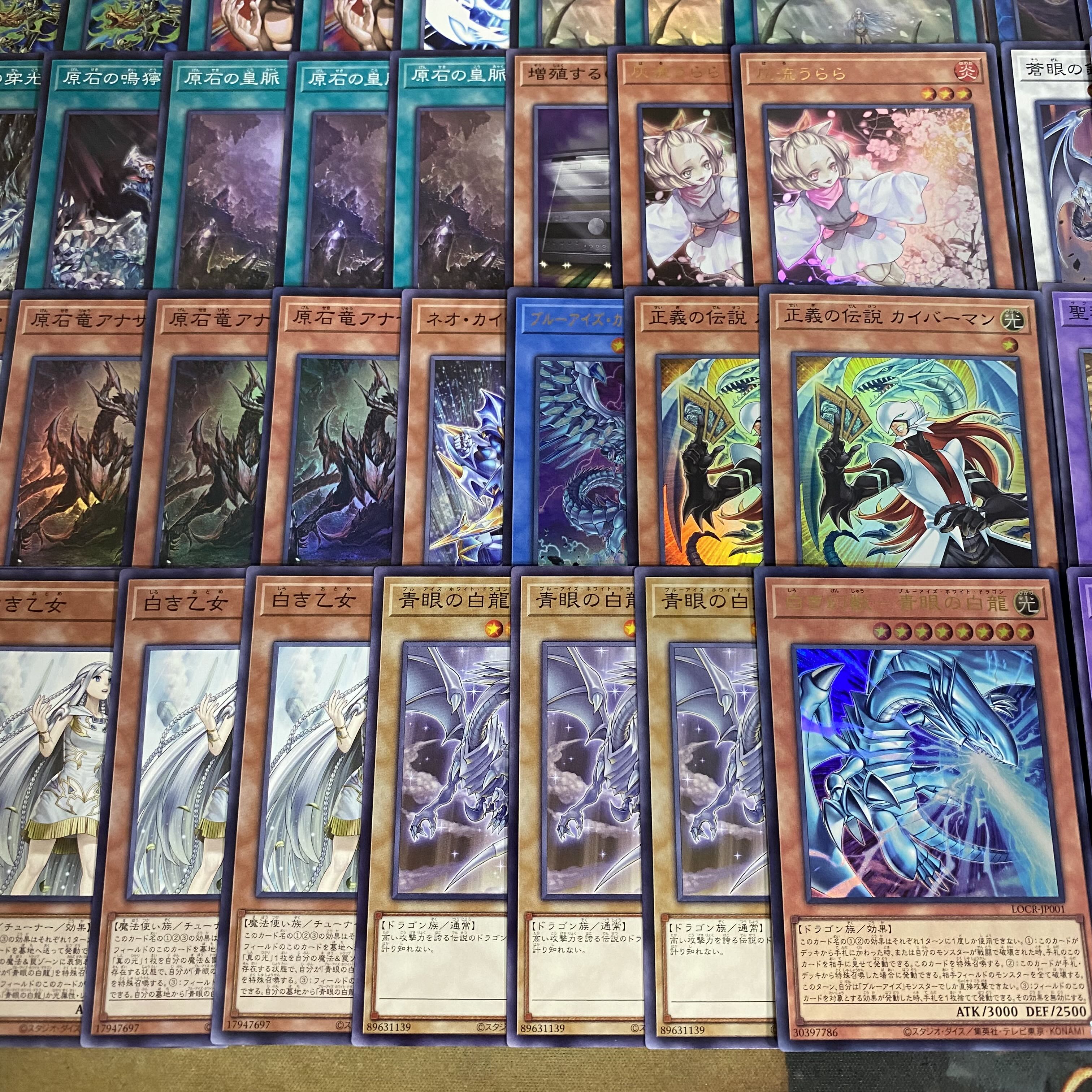 青眼の白龍 デッキ【以下検索 白き幻獣 遊戯王 本格構築 まとめ売り 初期 2期 レリーフ ゲートボール デッキパーツ】 1枚