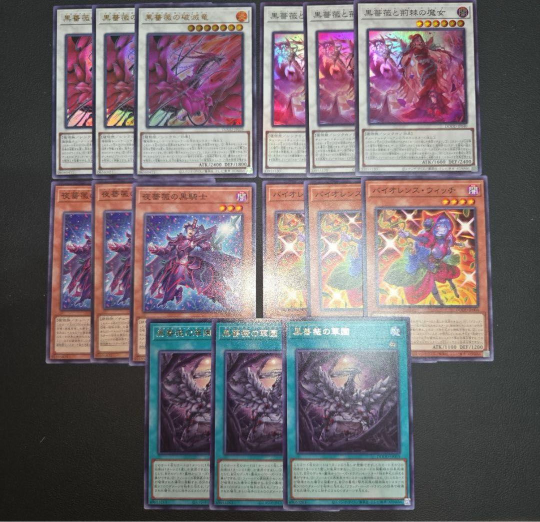 遊戯王OCG ブラック・ローズ・ドラゴン軸デッキ 遊戯王 ブラックローズドラゴン 新規 デッキパーツ 各3枚
