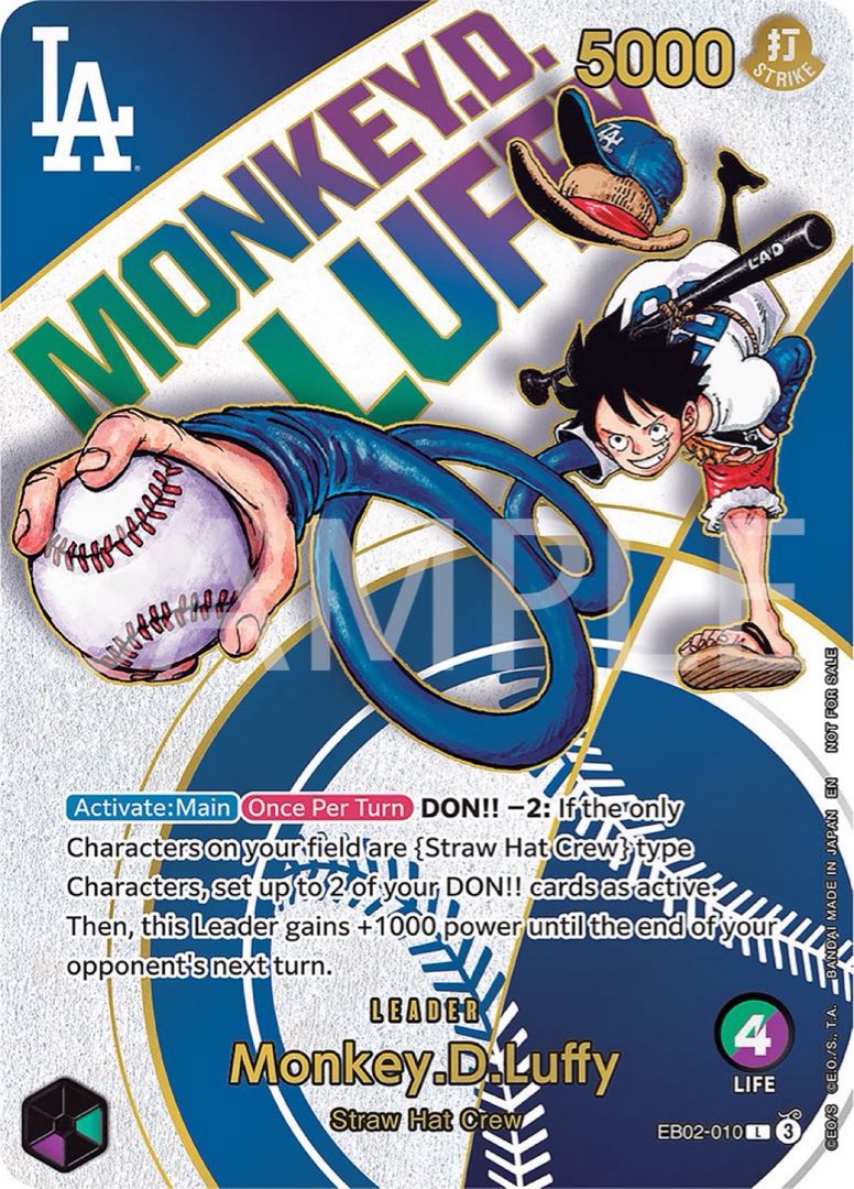 Dodgers Limited distribution Luffy One Piece Collaboration Otani