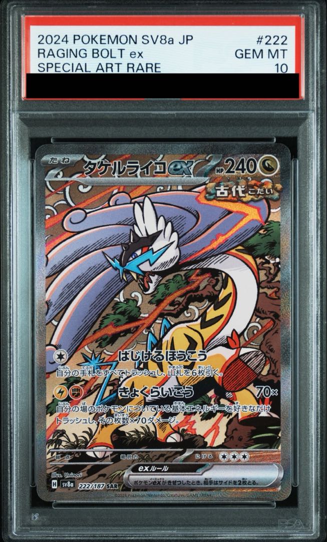 【最安値挑戦】 PSA10】タケルライコex SAR 222/187の通販 土日祝休@magi公式 ポケモンカードゲーム
