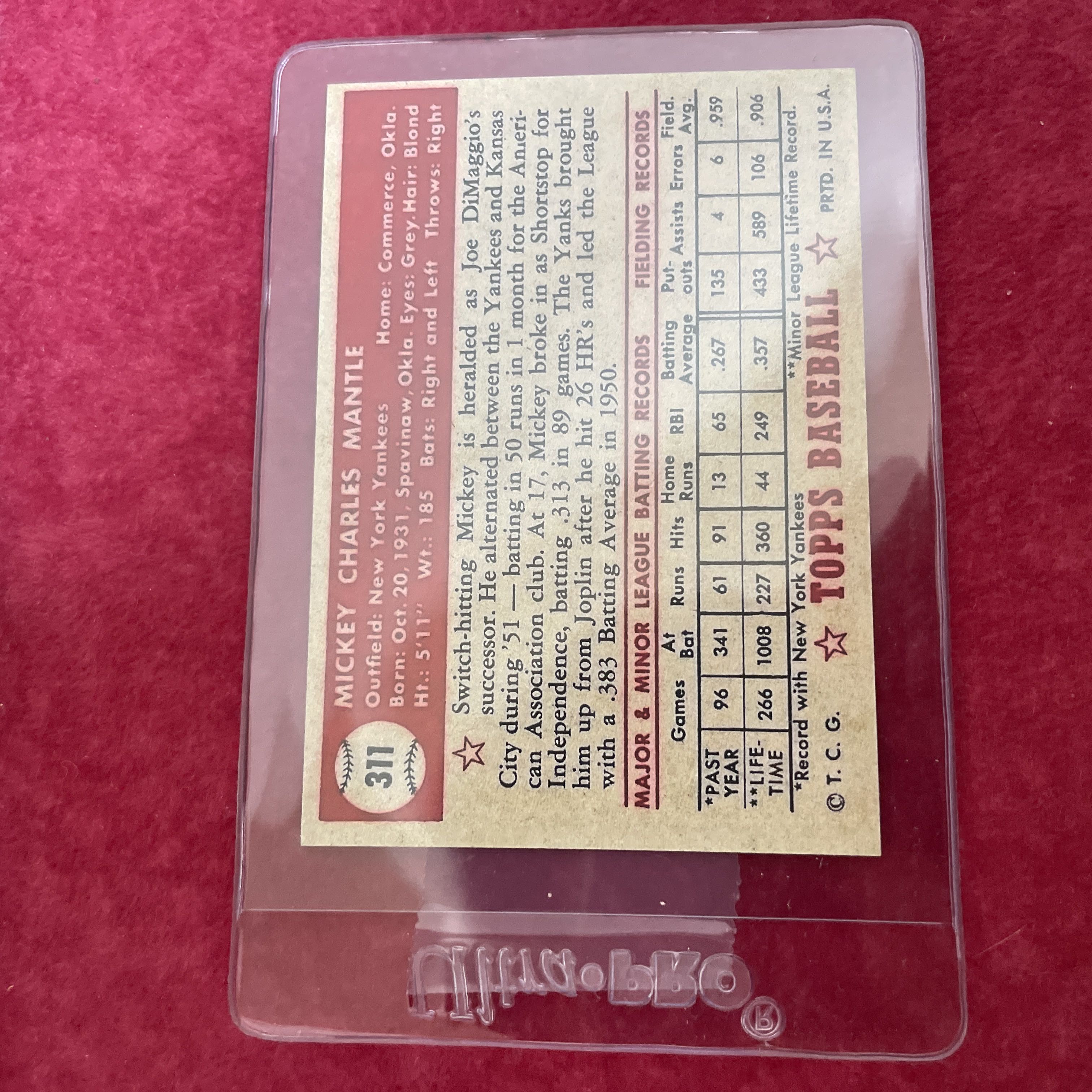 Mickey Mantle Mickey Mantle 1枚