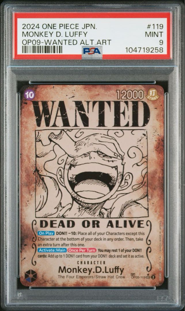 英語版モンキー・D・ルフィ手配書ニカMonkey.D.Luffy