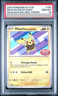 【PSA10】バティックシャツのピカチュウ 《インドネシア語/ネイティオ柄》 (プロモ) {154/SV-P} [海外版] 1枚