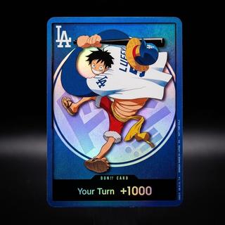 One Piece Card: Dodgers Luffy DON!! Promo Card MLB Dodgers Luffy DON!! Card 1枚