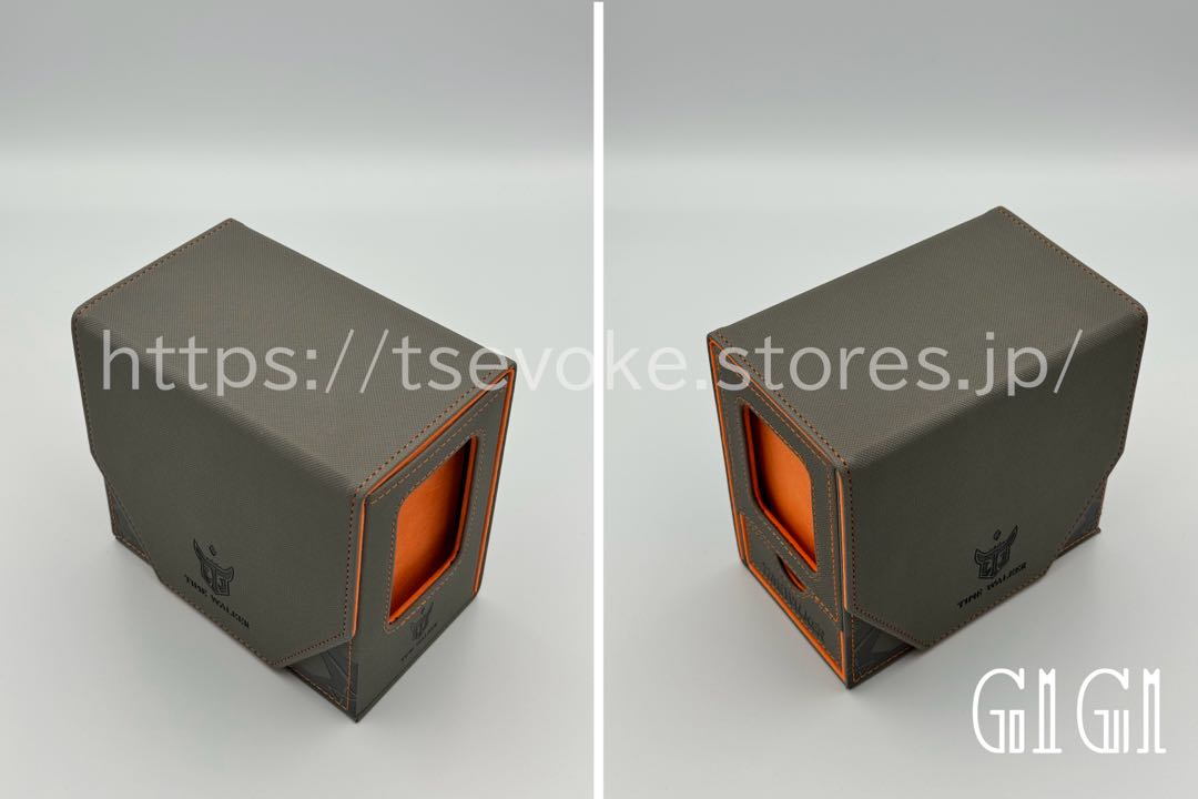 TIMEWALKER" collector's high-end Trek card deck case (storage box, deck holder) in gray. 1枚