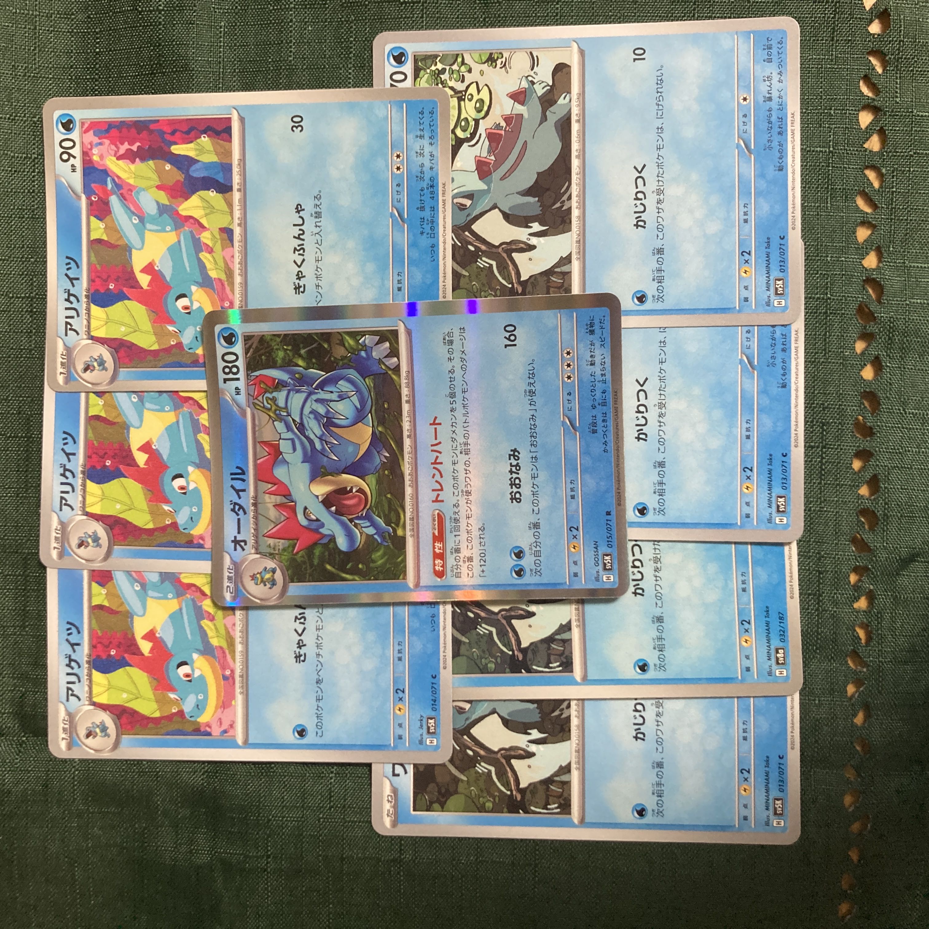Pokémon Card Feraligatr Evolution Line Set