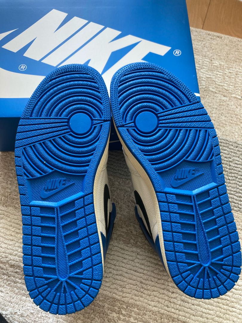 Travis Scott x Fragment x Nike Air Jordan 1 High "Military Blue" Military Blue/White/Black 26cm