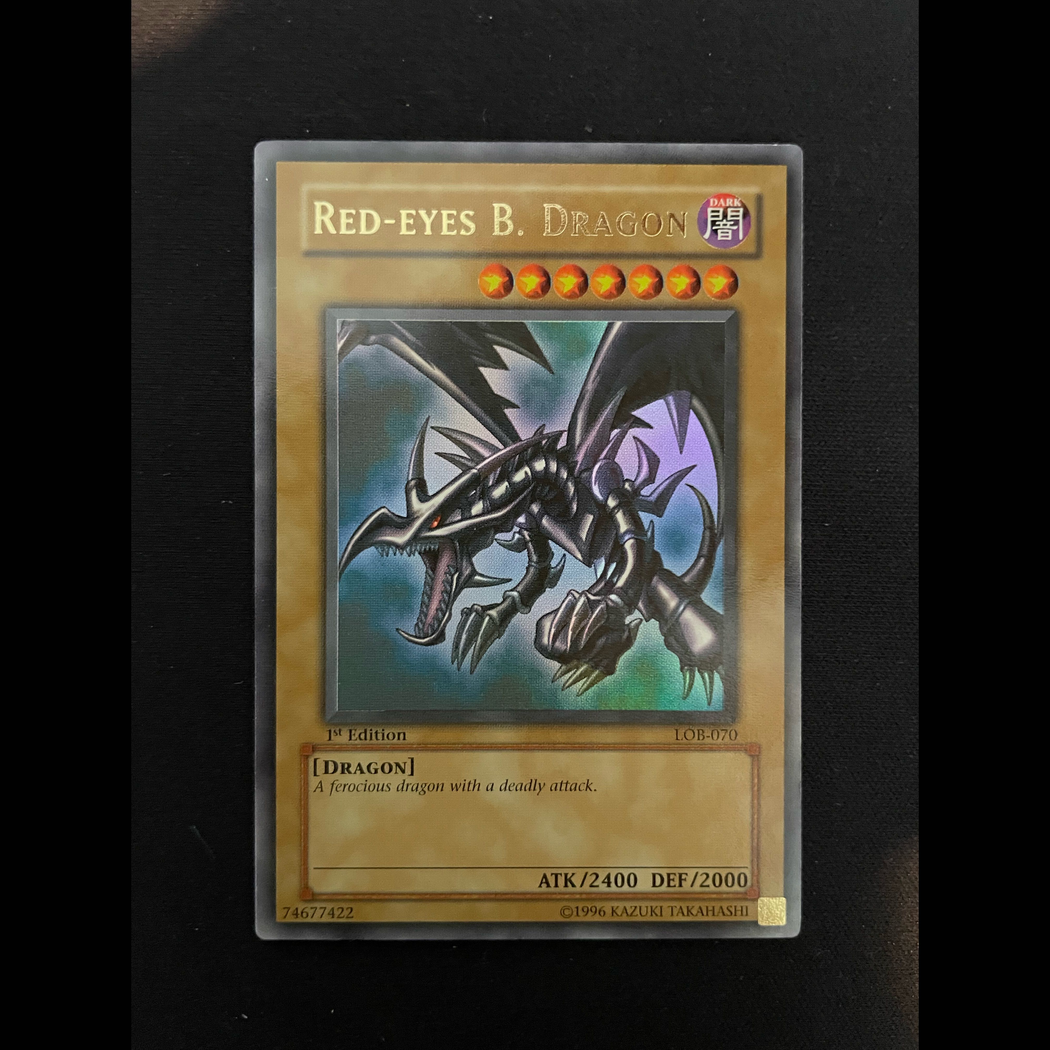 遊戯王 真紅眼の黒竜 英語 北米 LOB 1st Glossy ウルトラ 1枚の通販