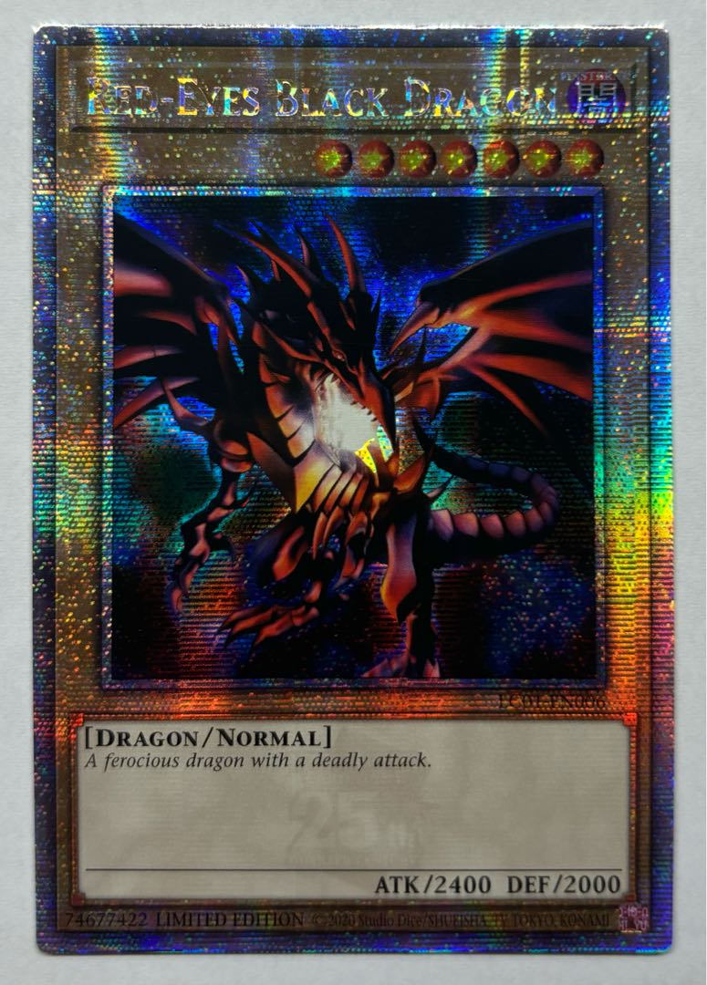 真紅眼の黒竜　25thシークレットレア　クオシク　REDーEYES BLACK DRAGON