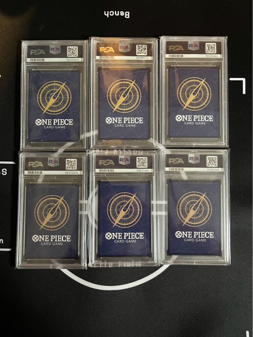 one piece card comipara psa10 set of 6 cards