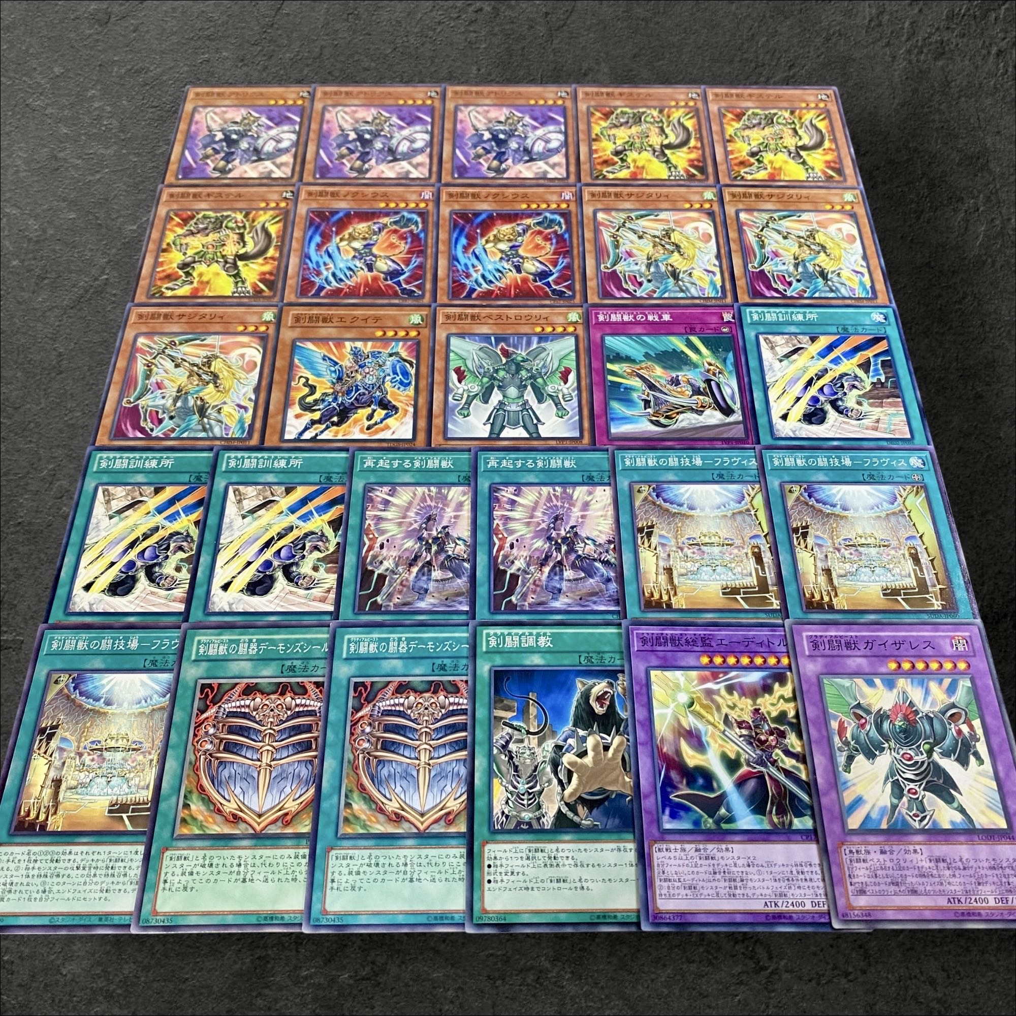 a204 [King of Games] Sword Fighting Beast Deck Parts - Set of 27