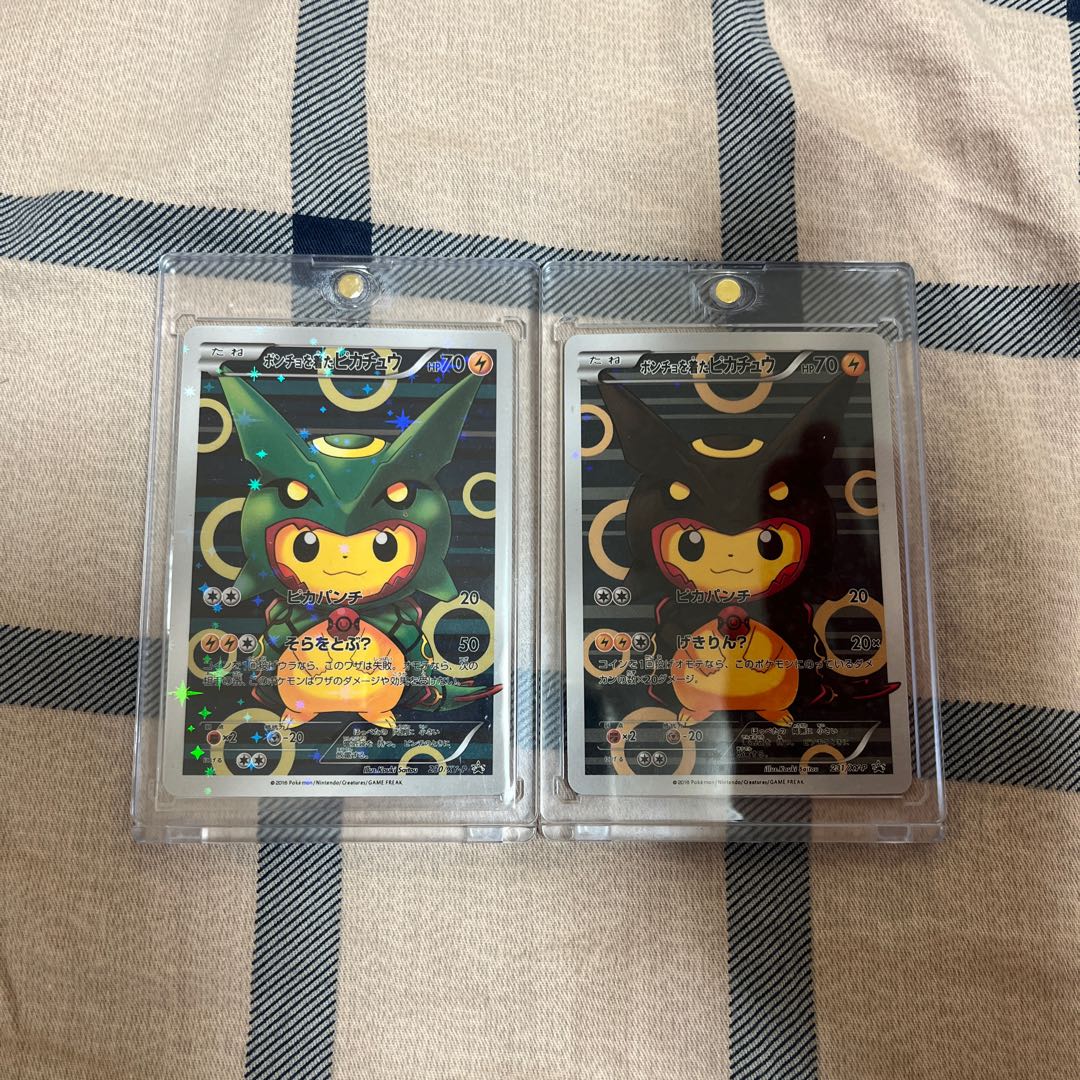 ポンチョを着たピカチュウ　レックウザ/ブラックレックウザ 1枚