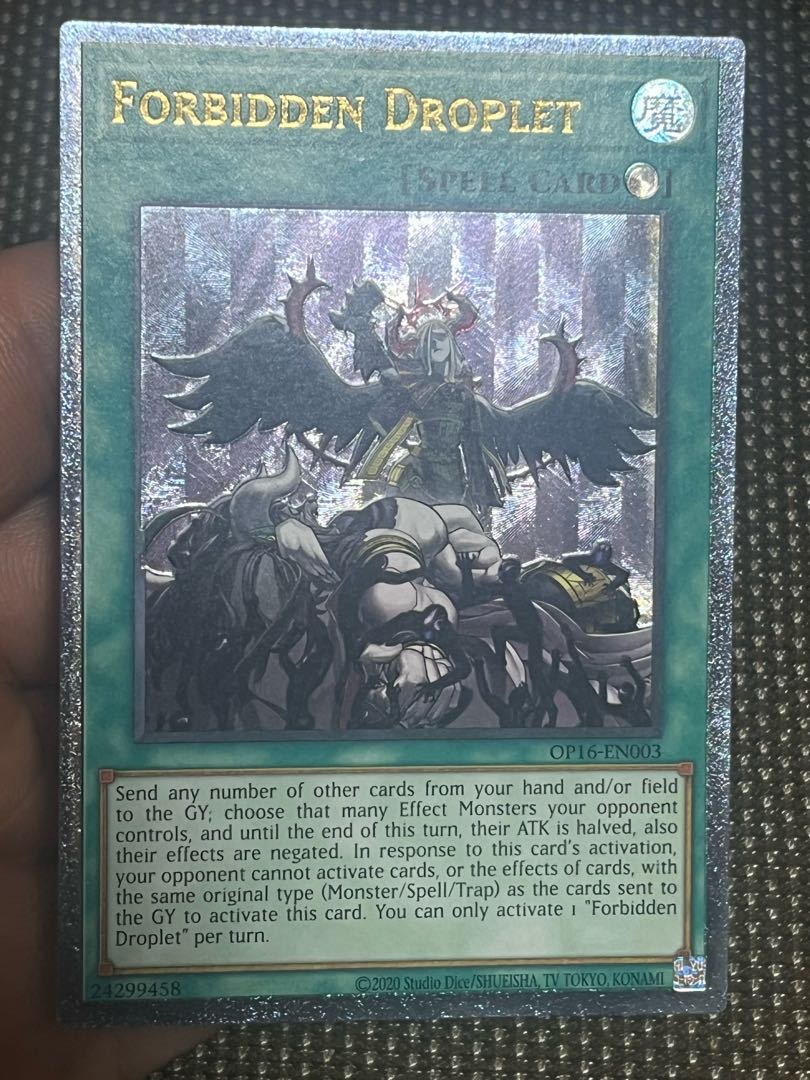 Yu-Gi-Oh Forbidden Droplet English (North America) Relief OTS Backside Penetrating Strong Individual 1枚
