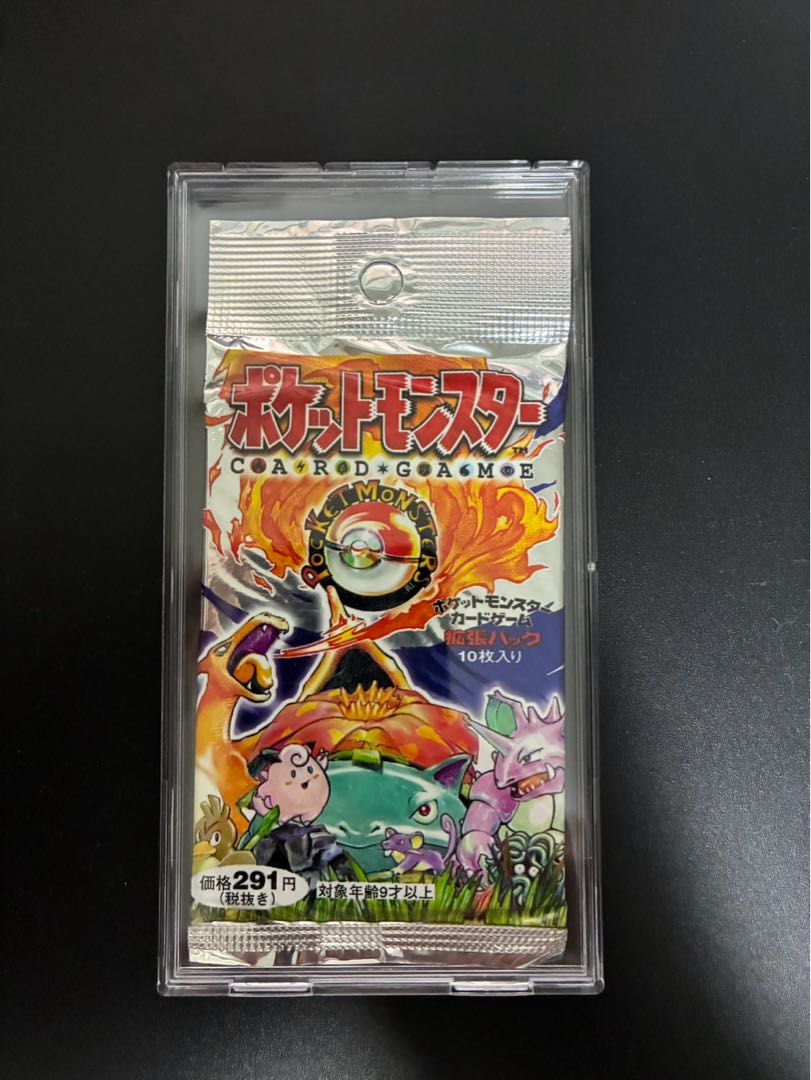 Pokémon cards, early expansion packs, old backs, marked ¥291 1パック