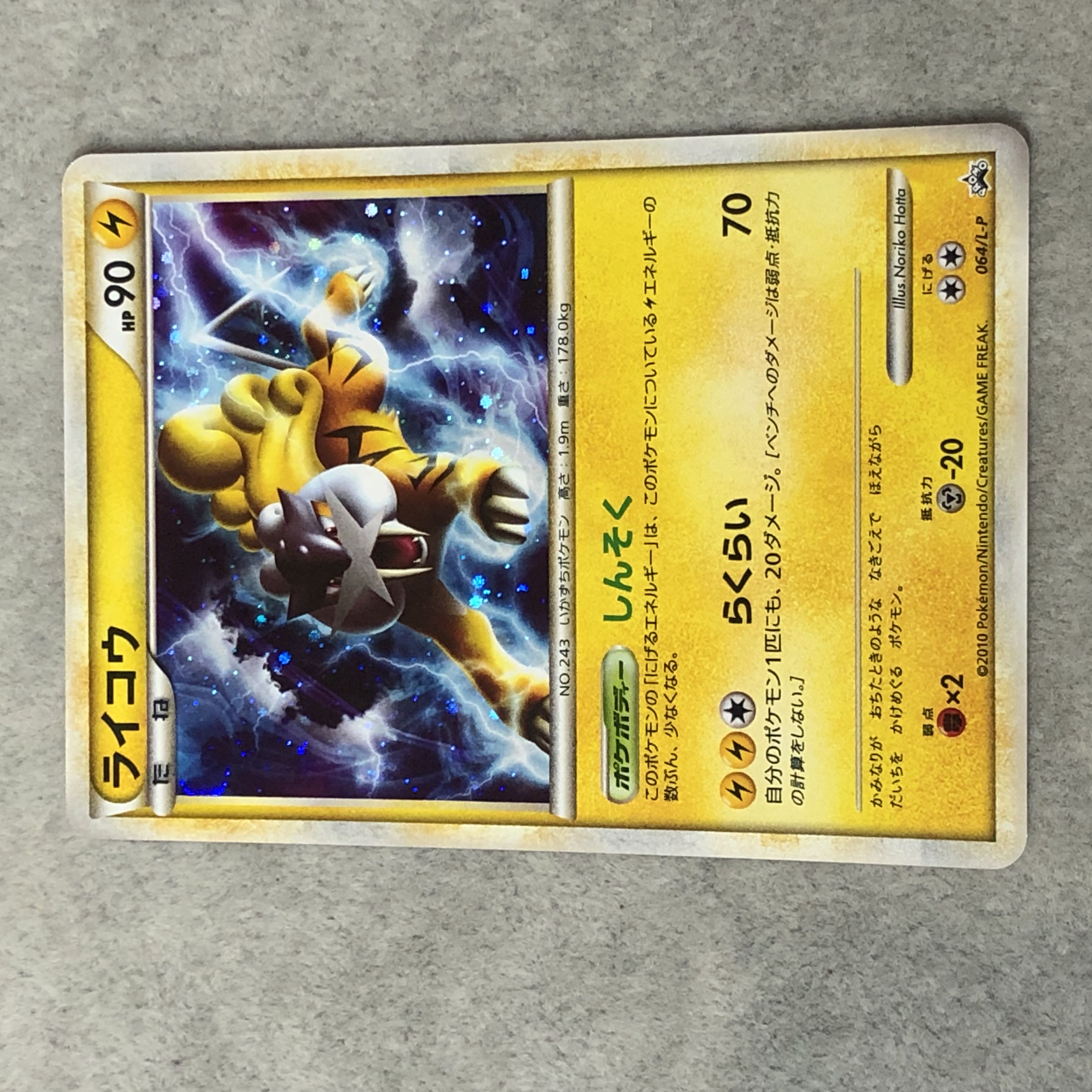 Raikou Color-matched Pokemon Present Campaign PROMO 064/L-P