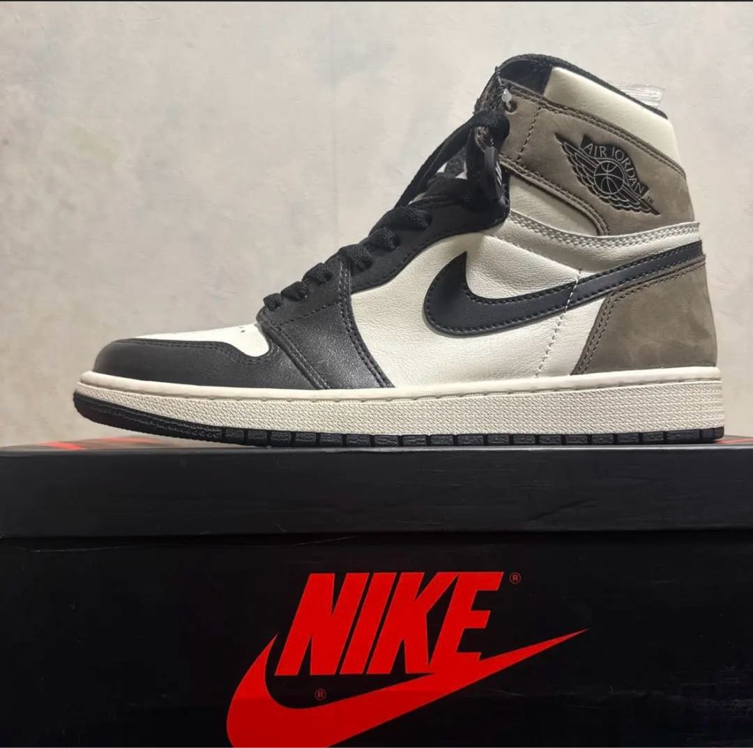 Nike Air Jordan 1 Retro High Og "Mocha" Sail/Dark Mocha-Black-Black 27cm
