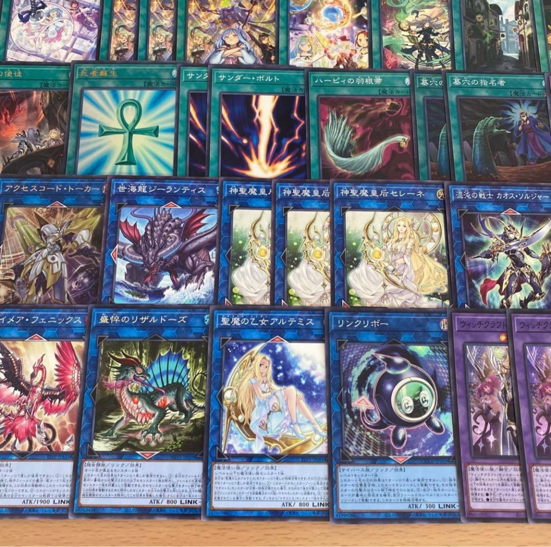 Witchcraft Deck [search below Master Veil, Yu-Gi-Oh, full-scale construction, summary sale, early 2nd period, relief, gateball, deck parts]. 1枚