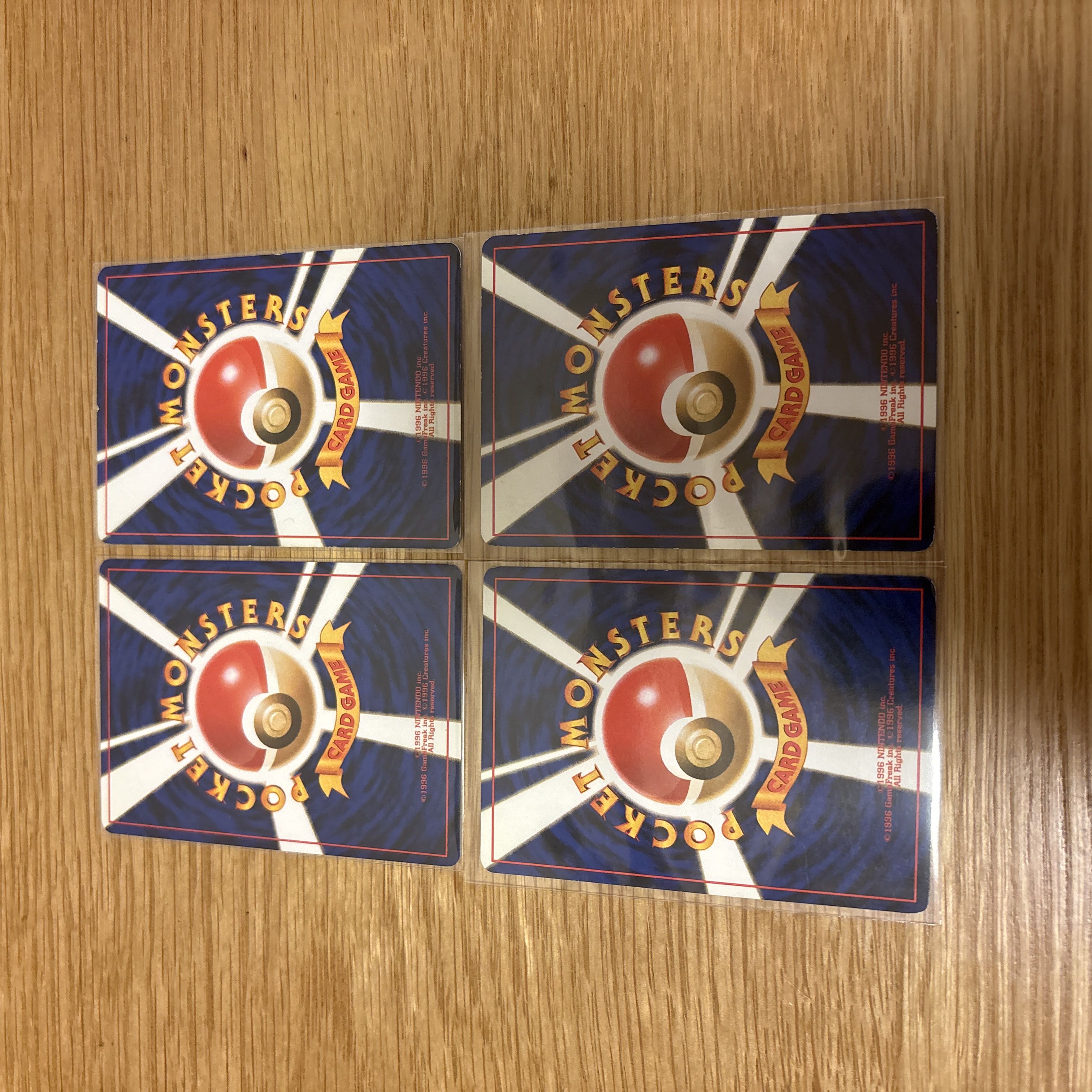 【旧裏まとめ売り】草ポケモン進化ラインセット｜当時物　ニドリーノ　ニドリーナ 4枚