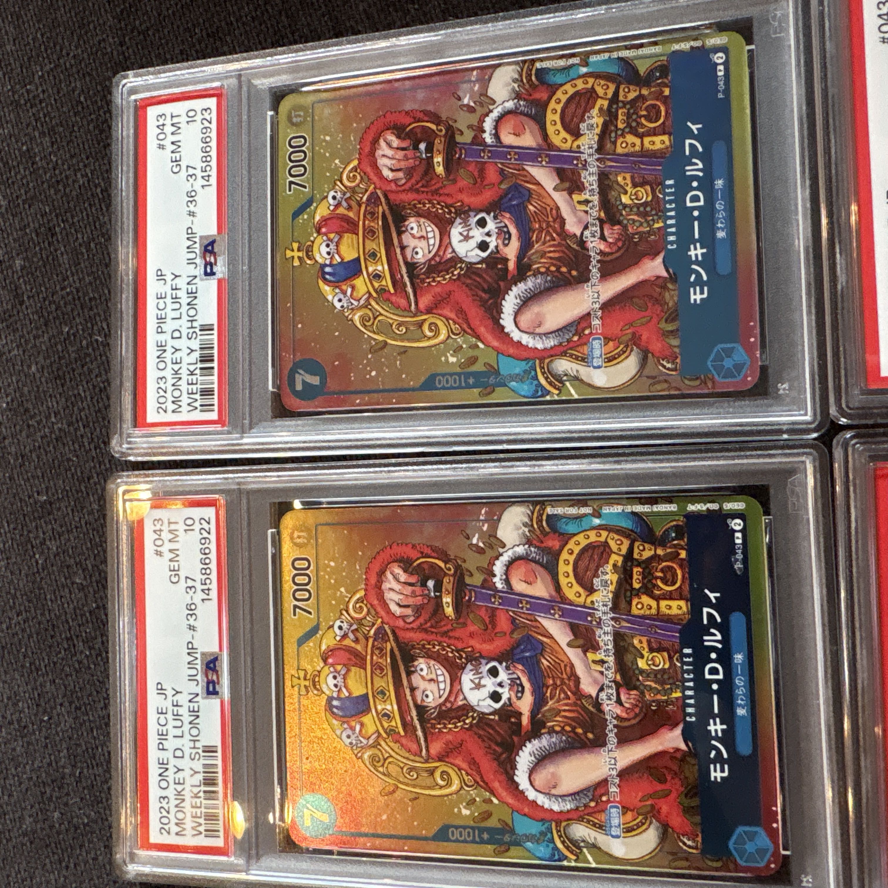 One Piece Card Monkey D Luffy Promo 37 Merger Issue Appendix Crown Luffy PSA10 1枚