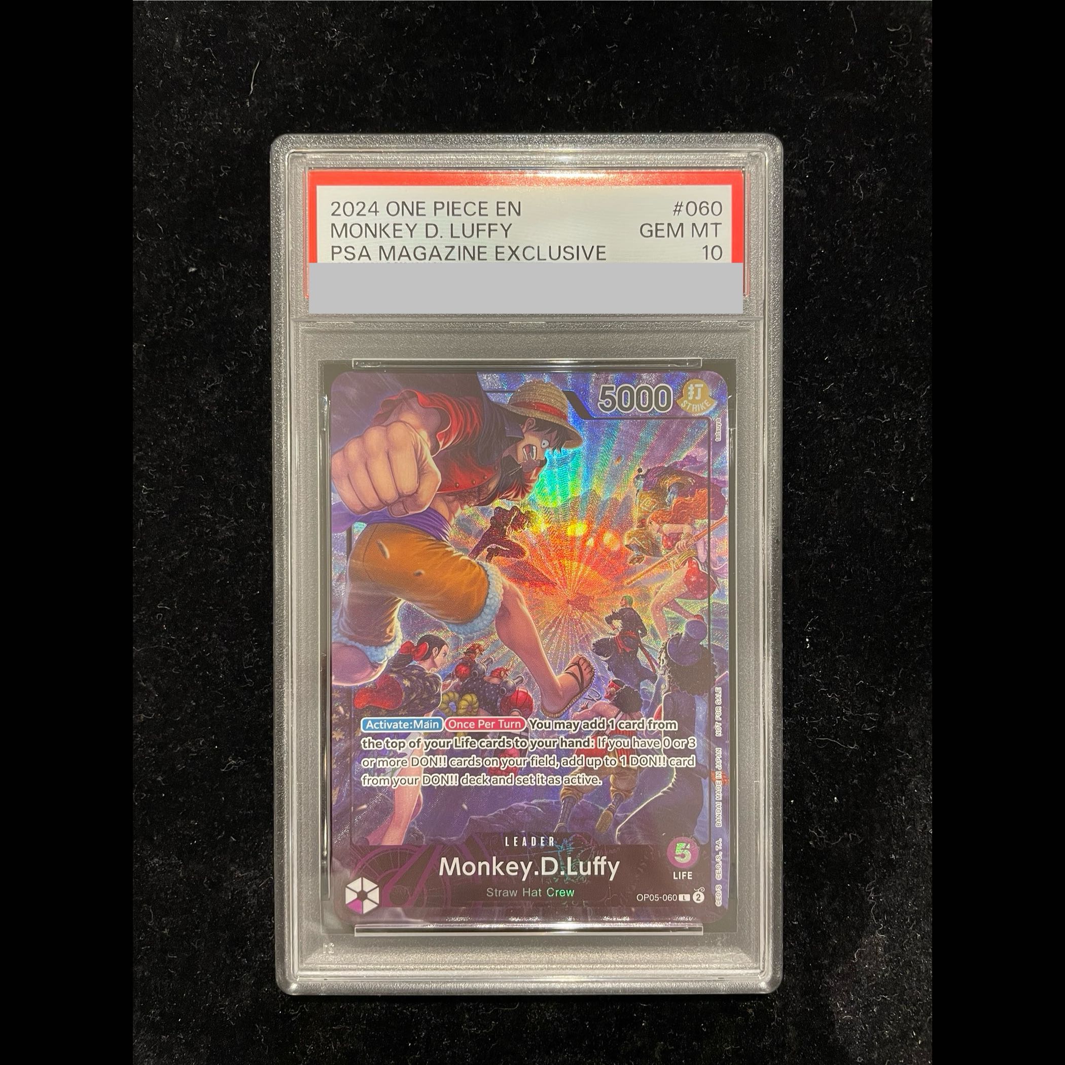 [PSA10] PSA Supplement Edition: Luffy (Outside the Sea) PROMO OP05-060 1枚