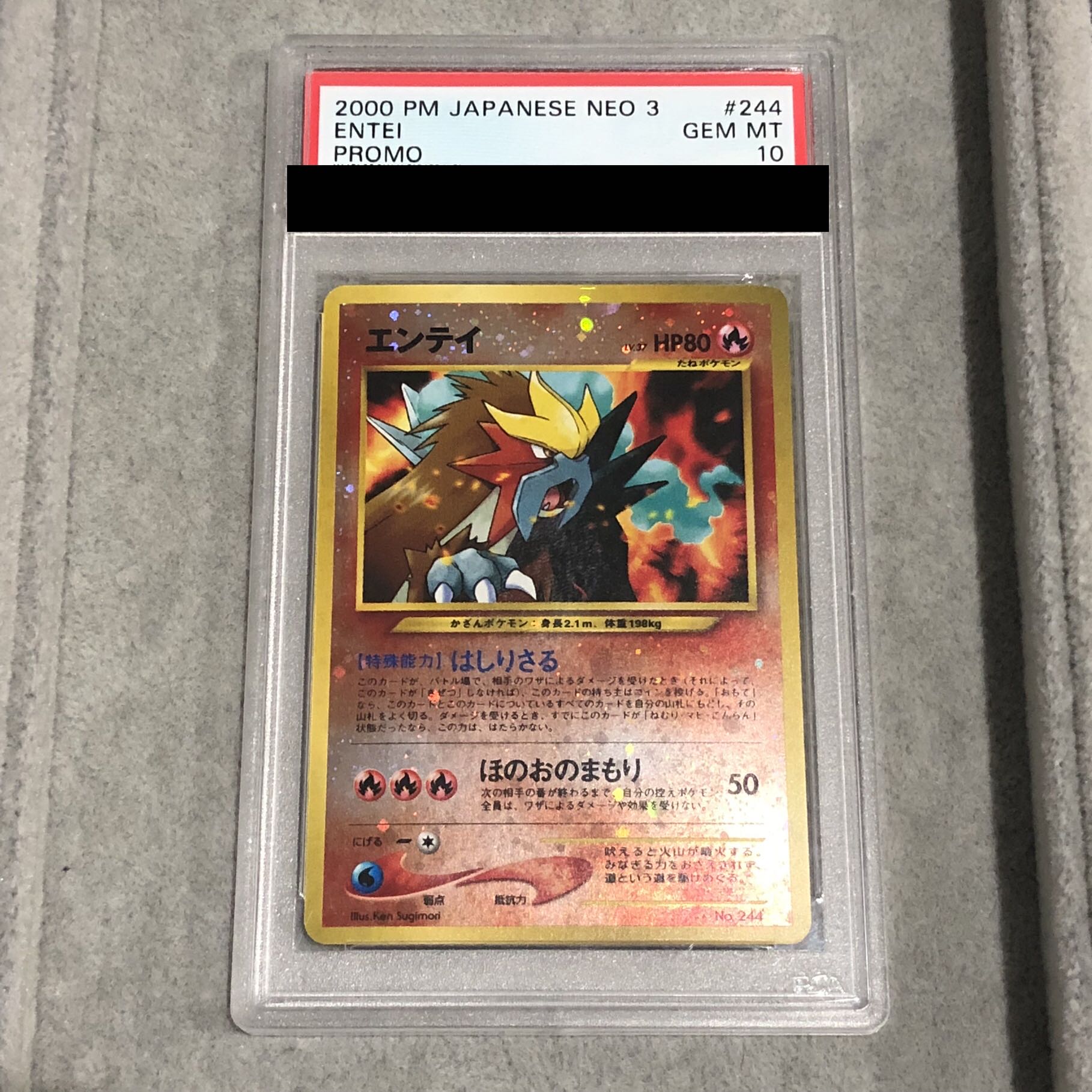 【PSA10】エンテイ プレミアムファイル キラ 旧裏  1枚