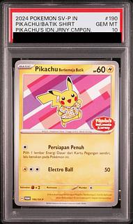 【PSA10】 バティックシャツのピカチュウ 《インドネシア語/ピカチュウ柄》 (プロモ) {190/SV-P} [海外版] 1枚