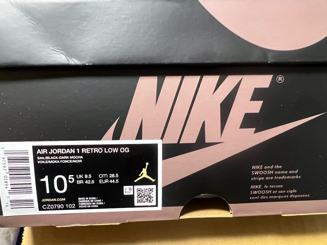 Nike Air Jordan 1 Retro Low OG "Mocha" 28.5cm