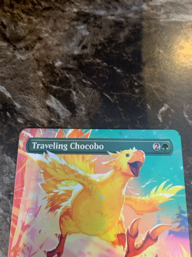 MTG 旅するチョコボ　ボーダーレス 英)【Neon Ink Foil-Green】旅するチョコボ / Traveling Chocobo