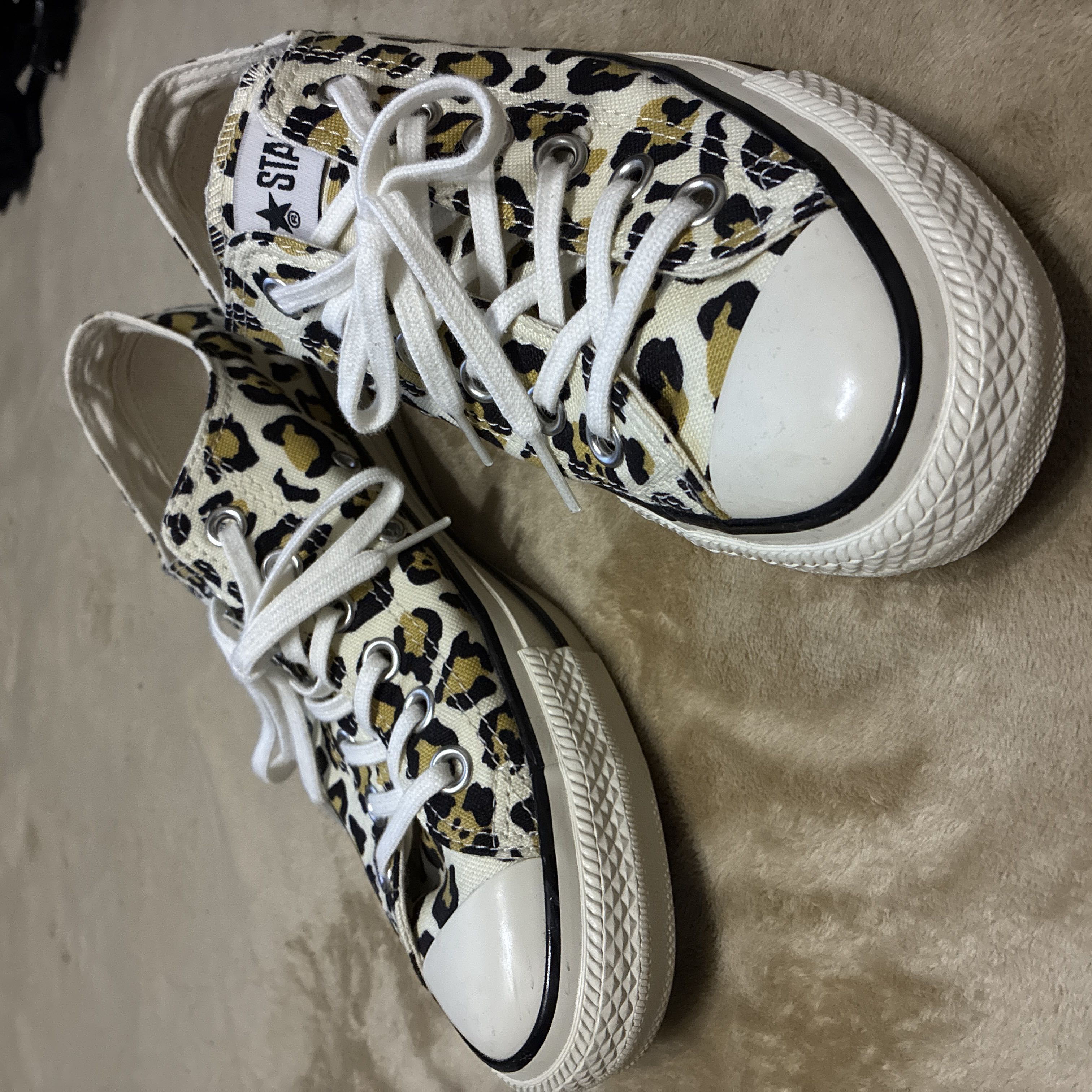 [Like-New] CONVERSE ALL STAR Leopard Low-Top 24.5 24.5cm