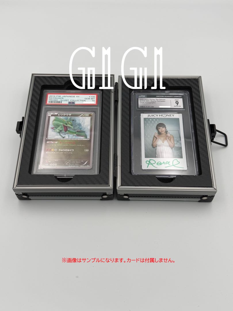 Special Price "G1G1" High Quality Case for PSA Appraisal Cards (Holds 2 cards) Silver/Black Scratches 1枚