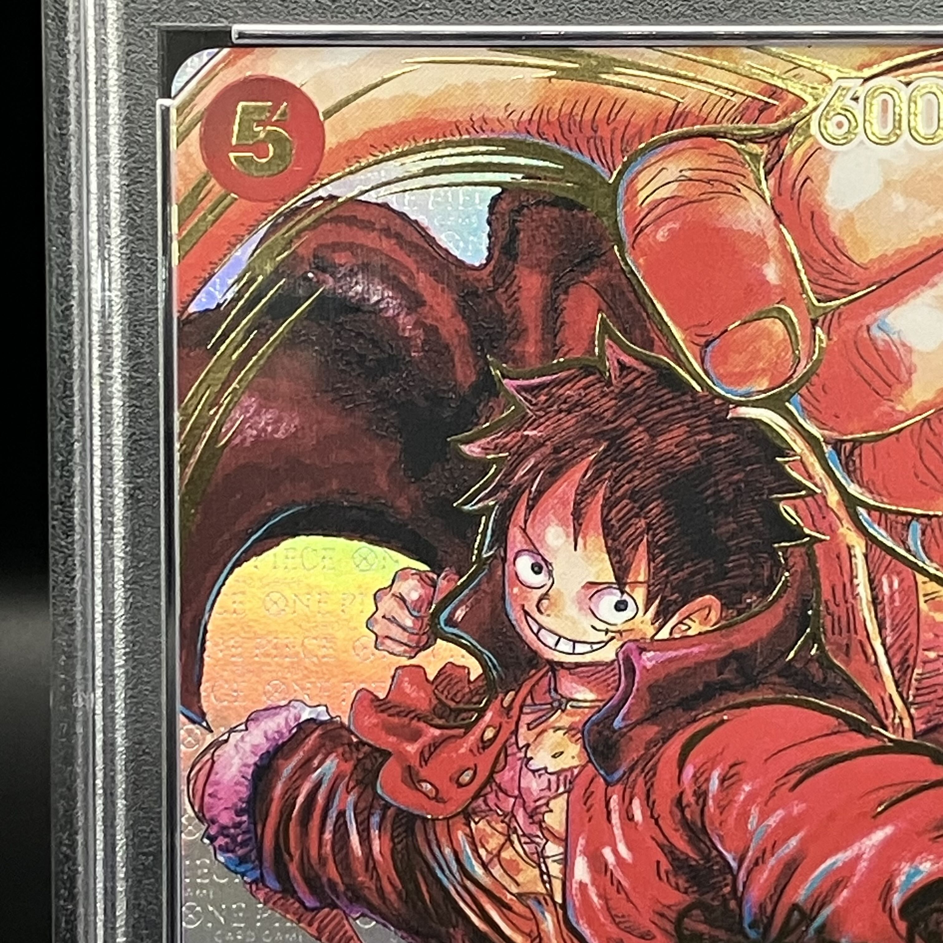 PSA10】モンキー・D・ルフィ(パラレル)(サイン入り) P-SR ST01-012 1枚