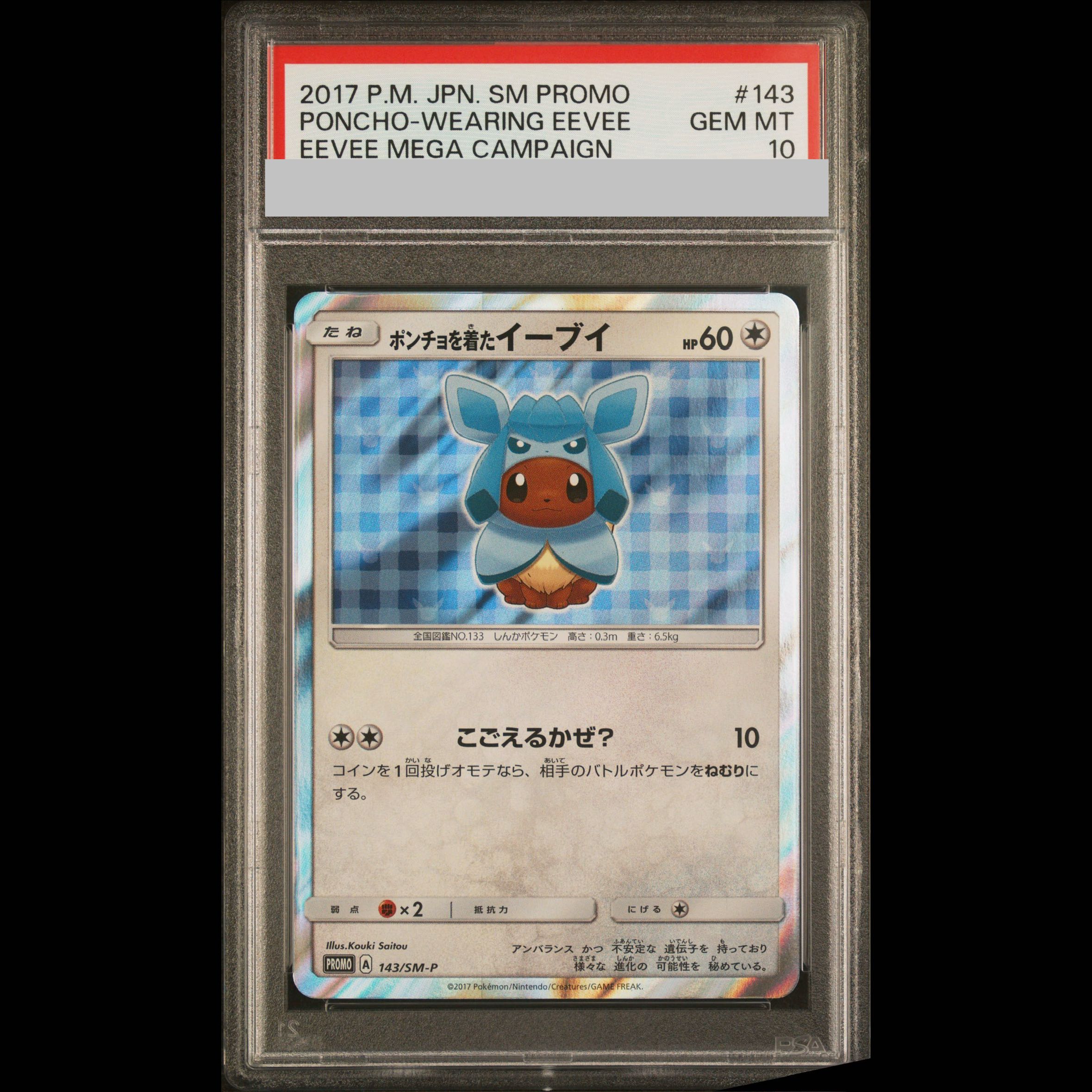 【PSA10】ポンチョを着たイーブイ PROMO 143/SM-P 1枚