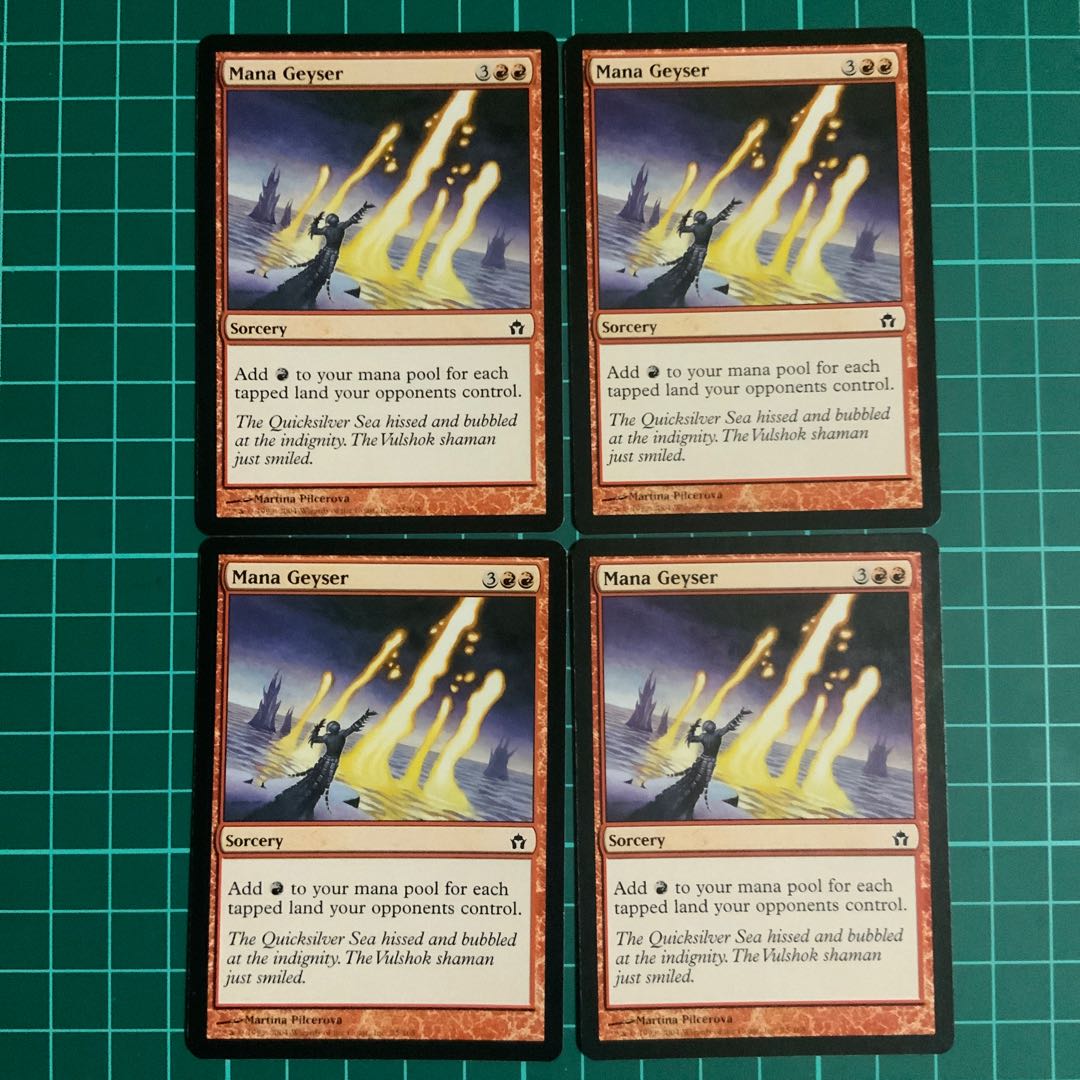 MTG Mana Geyser 4 copies Magic the Gathering