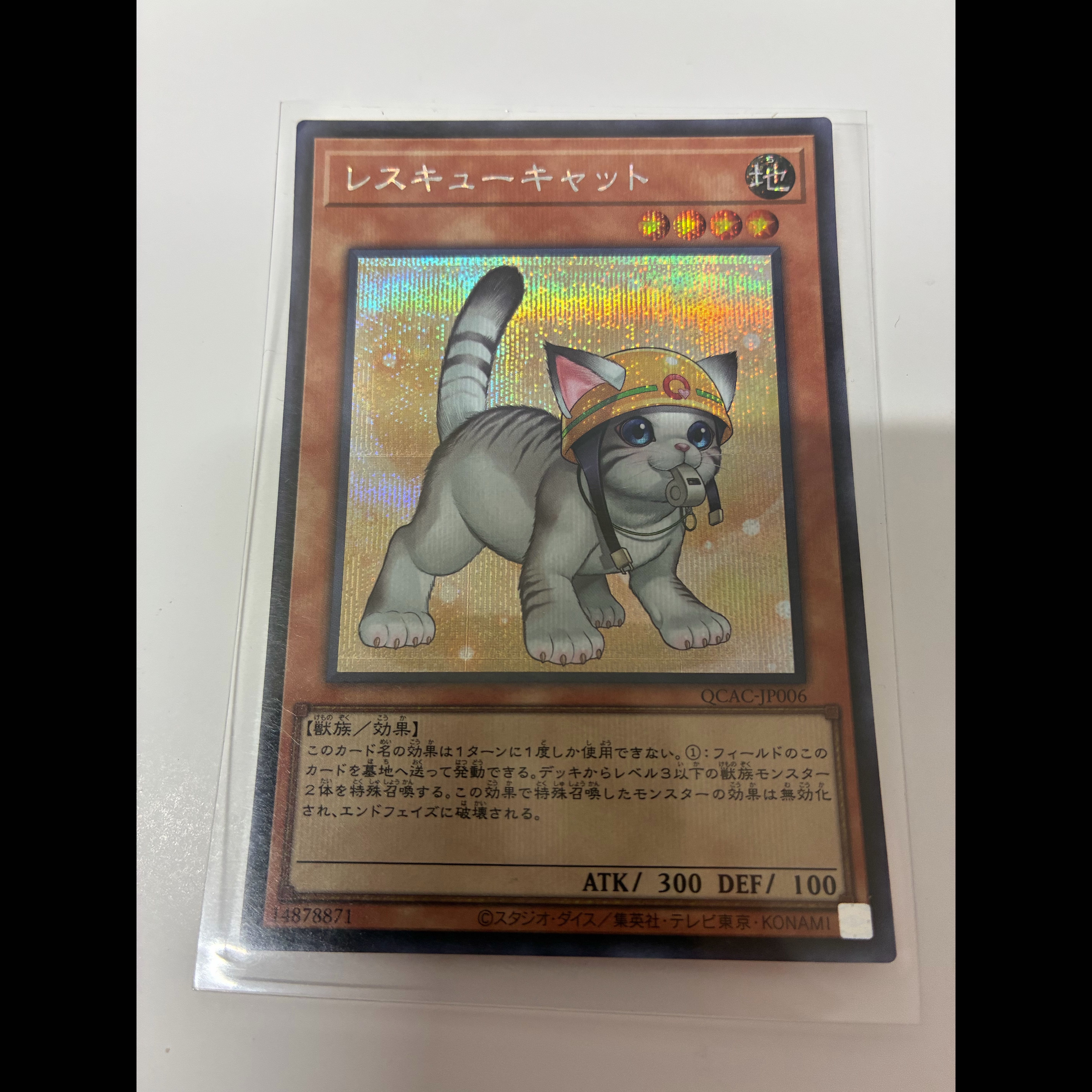 Rescue Cat (Alternative Art Version) Secret Rare QCAC-JP006 1枚