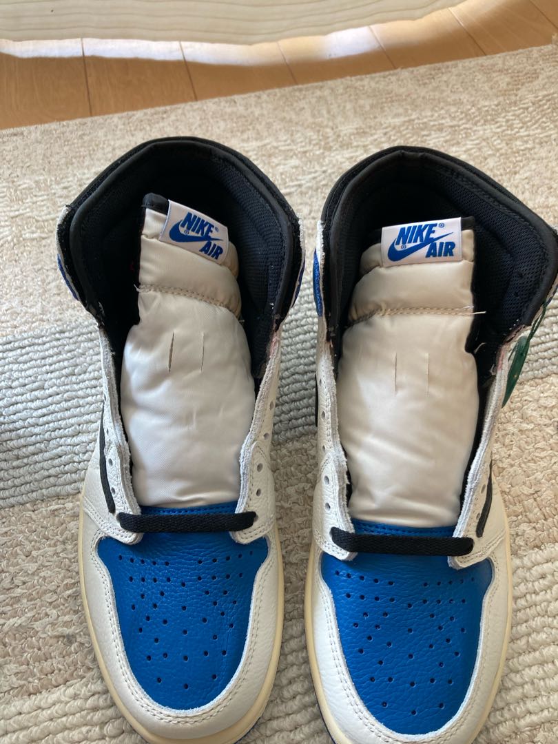 Travis Scott x Fragment x Nike Air Jordan 1 High "Military Blue" Military Blue/White/Black 26cm