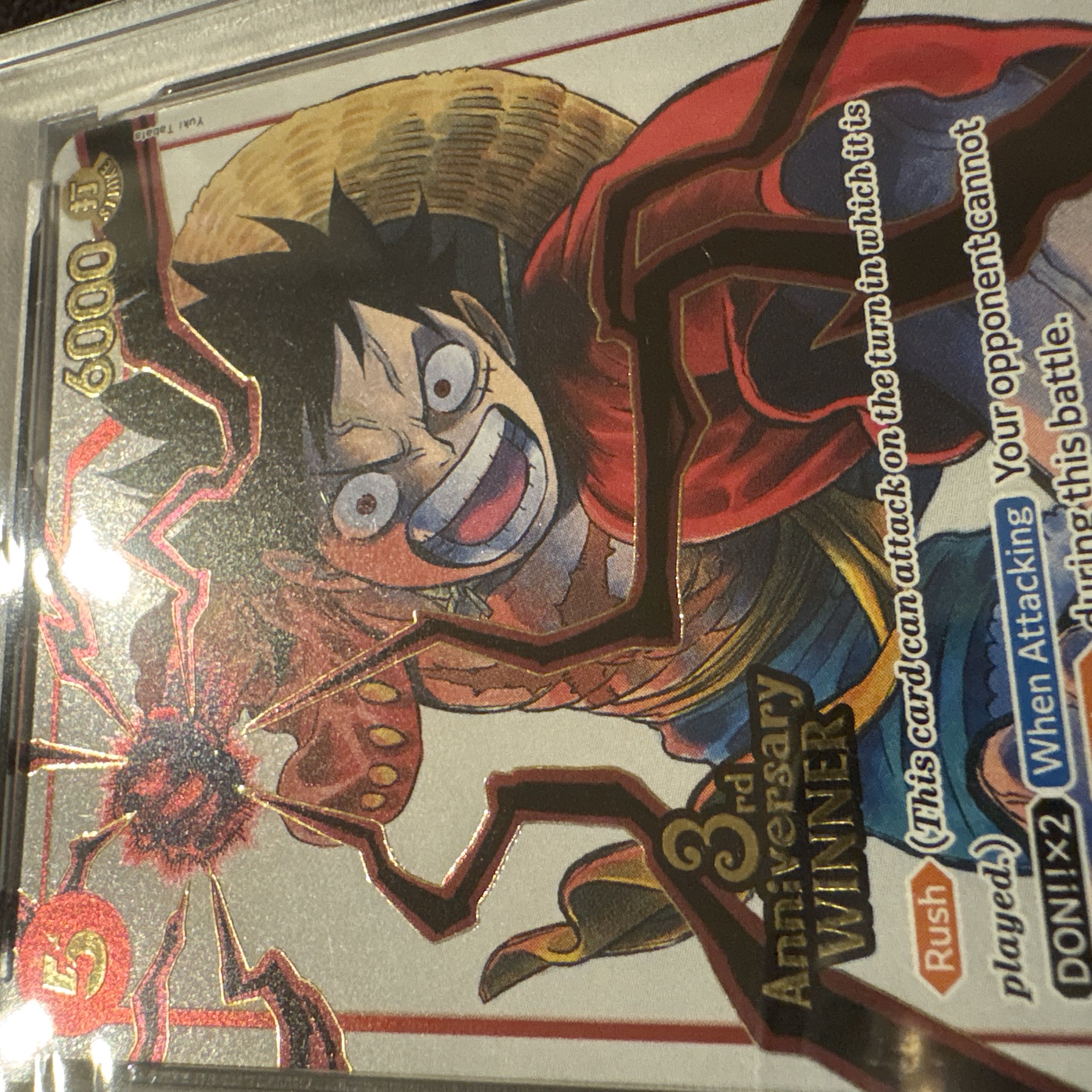 ワンピースカード 3周年記念 ルフィ エース PSA10 連番 ワンピースカード 3周年記念 優勝プロモ モンキー・D・ルフィ エース