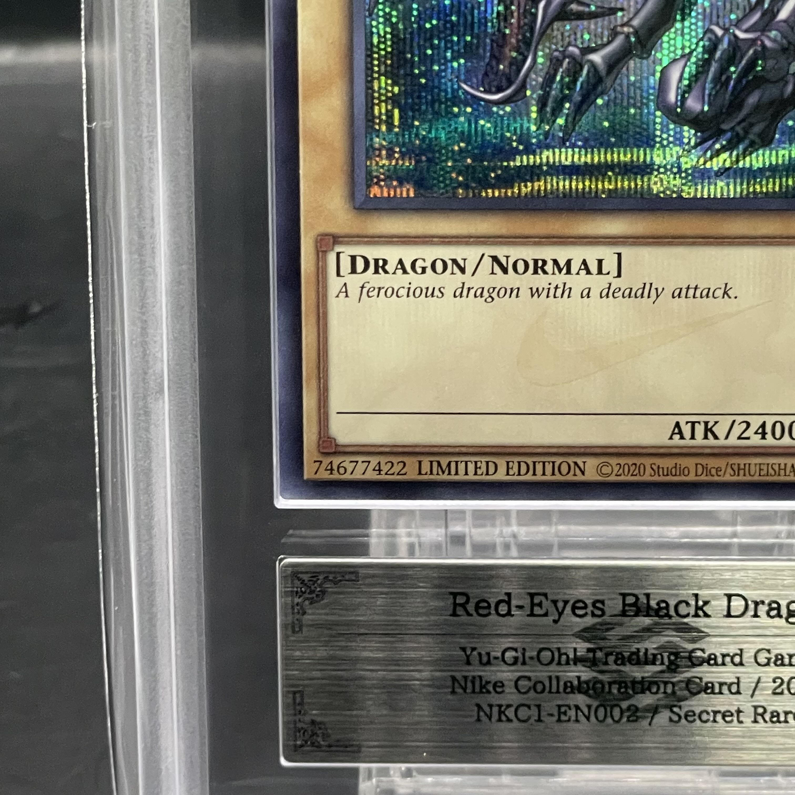 ARS10] Red-Eyes Black Dragon (English Version/Nike Logo) [Secret] {NKC1-EN002} 1 copy 1枚