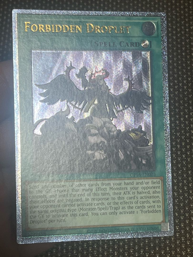 Yu-Gi-Oh Forbidden Droplet English (North America) Relief OTS Backside Penetrating Strong Individual 1枚