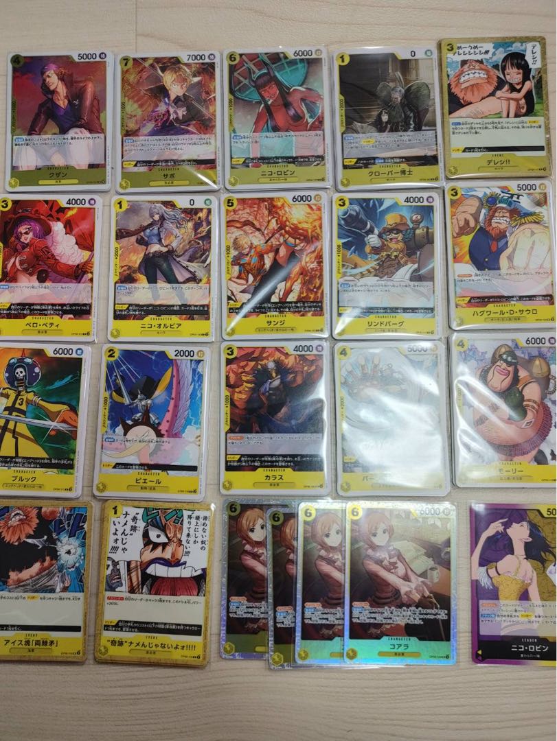 One Piece Card New Emperor Yellow R, SR 4 Con Deck Parts