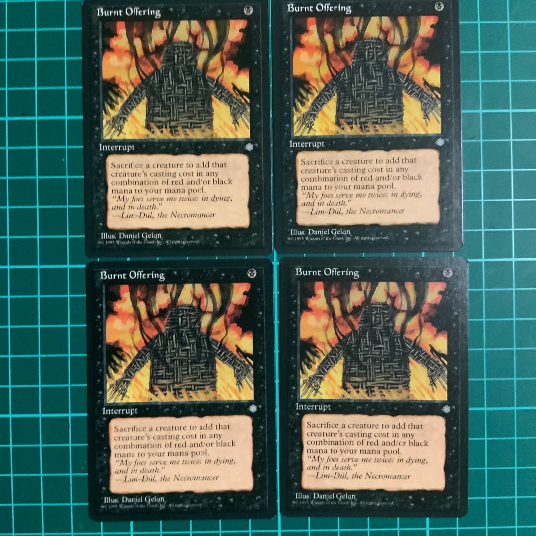 MTG Burnt offering 4-card set Magic the Gathering