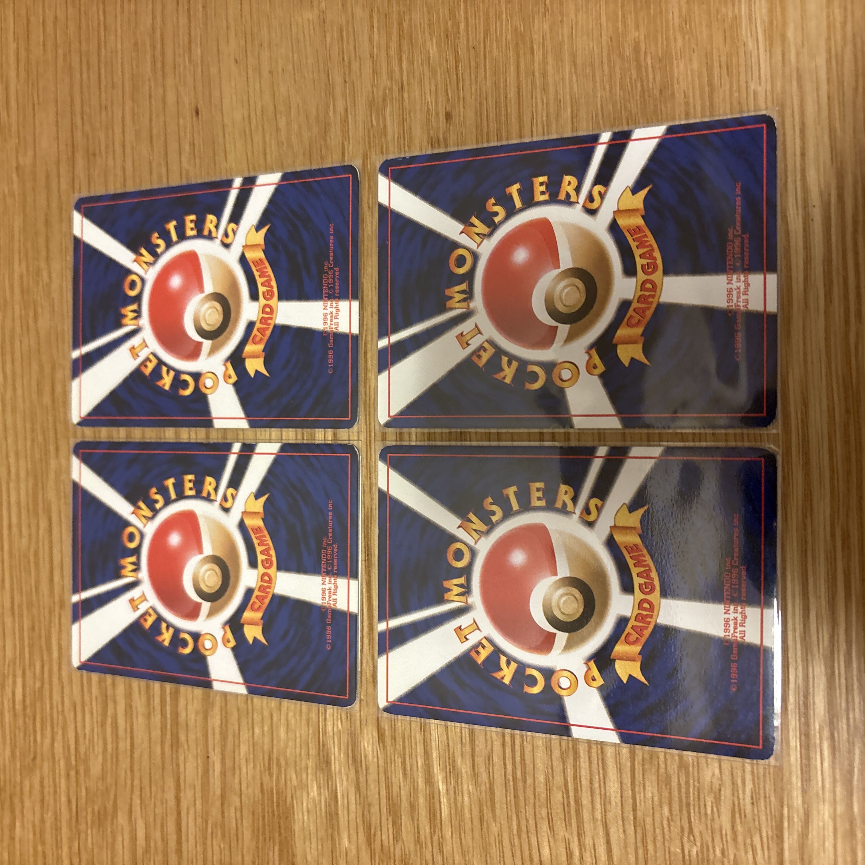 【旧裏まとめ売り】水ポケモン進化ラインセット｜当時物　シードラ　キングラー 4枚