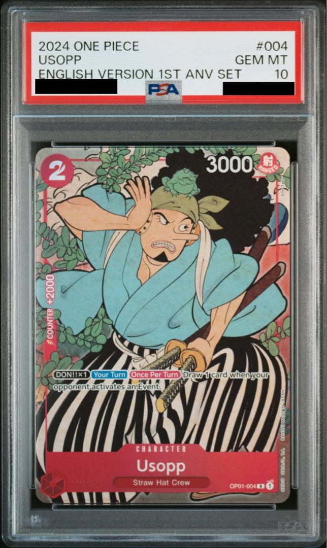 PSA10] Usopp 1st anniversary set English version R OP01-004 1枚